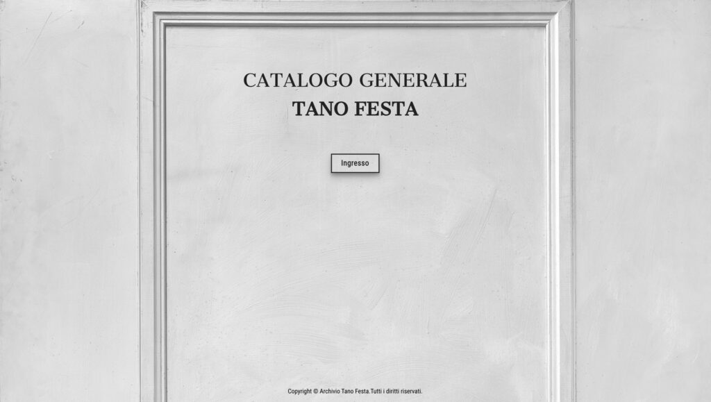 PUBBLICATO IL CATALOGO GENERALE DELL OPERA DI TANO FESTA CLP